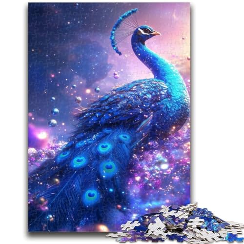 Cosmic Peacock 1000-teiliges Puzzle für Erwachsene und Jugendliche, anspruchsvoll zu vervollständigen, Aber unterhaltsam und humorvoll, Geburtstagsgeschenk, Geschenke, Wandkunst, 50x75cm von ZKYUBEK
