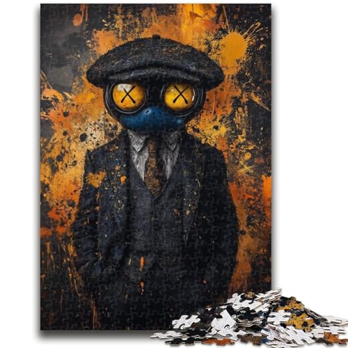Detective Frog Puzzle mit 1000 Teilen, anspruchsvolles Spiel und Familienspiel mit passendem Poster und Quizblatt, 50x75cm von ZKYUBEK
