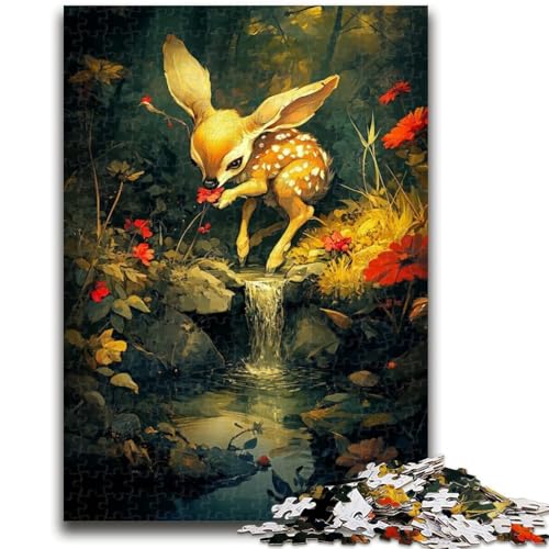 Dschungel-Sikahirsch-Puzzle für Teenager, 1000 Teile, anspruchsvolles Spiel und Lernspiel für die ganze Familie zum Geburtstag, Weihnachten, 26x38cm von ZKYUBEK