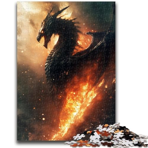 Fantasy-Drachen-Puzzle 1000 Teile für Erwachsene, anspruchsvolles Spielspielzeug, jedes Teil ist einzigartig – anspruchsvolles Familienspaßspiel, 50x75cm von ZKYUBEK
