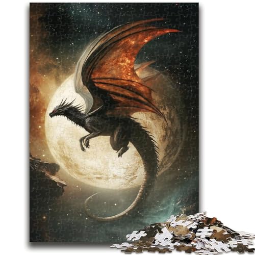 Fantasy-Drachen-Puzzle 1000 Teile für Teenager ab 14 Jahren, Denksportaufgabe, Familienspiele, Weihnachts- und Geburtstagsgeschenke, 50x75cm von ZKYUBEK