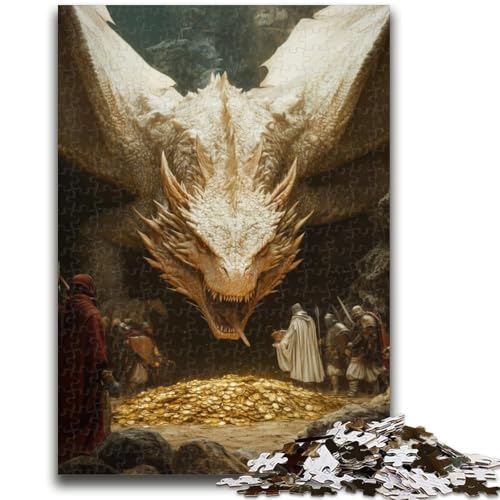 Fantasy-Drachen-Puzzle für Teenager, 1000 Teile, anspruchsvolles Spiel und Lernspiel für die ganze Familie zum Geburtstag, Weihnachten, 26x38cm von ZKYUBEK