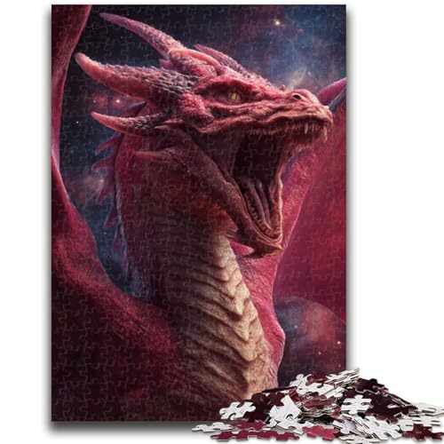 Fantasy-Drachen-Puzzle für Teenager, 1000 Teile, anspruchsvolles Spiel und Lernspiel für die ganze Familie zum Geburtstag, Weihnachten, 50x75cm von ZKYUBEK