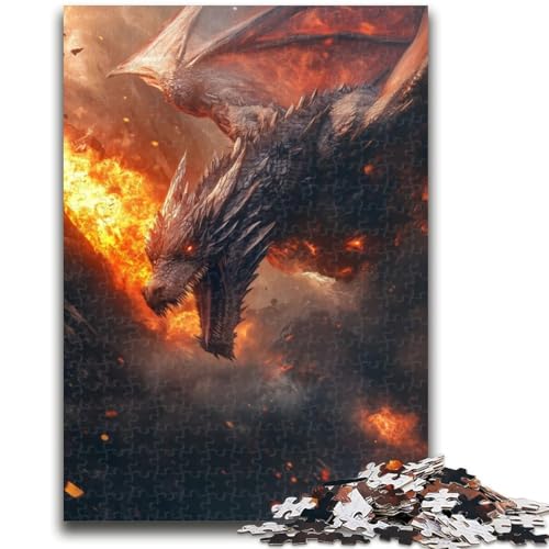 Fantasy Dragon 1000-teiliges Puzzle für Erwachsene und Jugendliche, Lernspielzeug, Familienspiele mit passendem Poster und Quizblatt, 26x38cm Fantasy Dragon 1000-teiliges Puzzle für Erwachsene und Jugendliche, Lernspielzeug, Familienspiele mit passendem Poster und Quizblatt, 26x38cm von ZKYUBEK