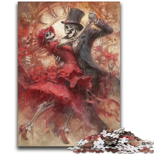 Fantasy-Puzzle mit mexikanischem Skelettpaar für Teenager, 1000 Teile, anspruchsvolles Spiel und Lernspiel für die ganze Familie zum Geburtstag, Weihnachten, 50x75cm von ZKYUBEK