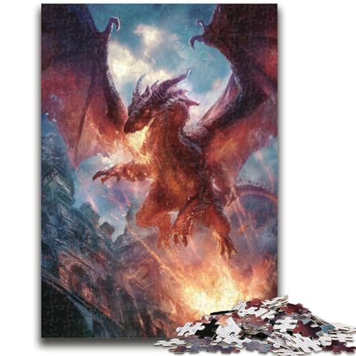 Flammendrache-Puzzle, 1000 Teile, für Erwachsene ab 14 Jahren, Heimdekoration, Familienspiele, Weihnachts- und Geburtstagsgeschenke, 26x38cm Flammendrache-Puzzle, 1000 Teile, für Erwachsene ab 14 Jahren, Heimdekoration, Familienspiele, Weihnachts- und Geburtstagsgeschenke, 26x38cm von ZKYUBEK