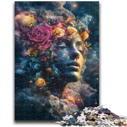 Galaxy Flower Girl Puzzle für Erwachsene 1000 Teile, Stressabbau, schwierige Herausforderung für die Heimdekoration für 14+, 50x75cm von ZKYUBEK