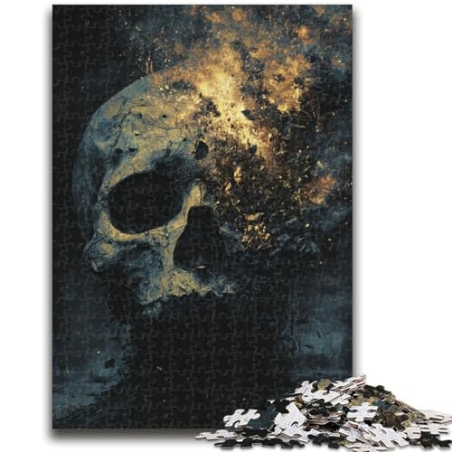 Galaxy Skull 1000-teiliges Puzzle für Erwachsene und Jugendliche, anspruchsvolles Spiel und Lernspiel für die ganze Familie zum Geburtstag, Weihnachten, 50x75cm von ZKYUBEK