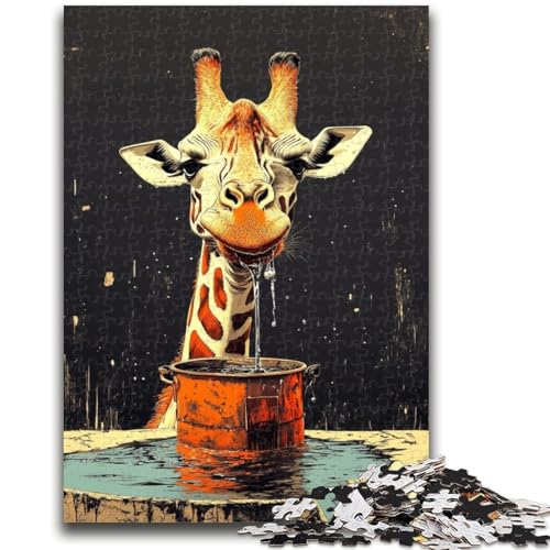 Giraffen-Kunstpuzzles für Erwachsene und Jugendliche, pädagogisches Stressabbau-Spielzeug, ganze Familie, 26x38cm von ZKYUBEK