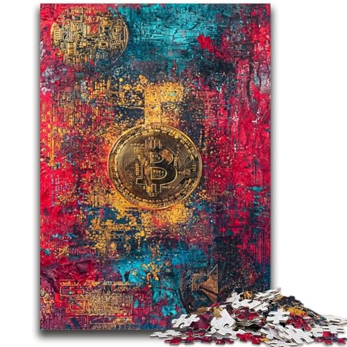 Graffiti-Bitcoin-Puzzle für Teenager, 1000 Teile, anspruchsvolles Spiel und Lernspiel für die ganze Familie zum Geburtstag, Weihnachten, 50x75cm von ZKYUBEK