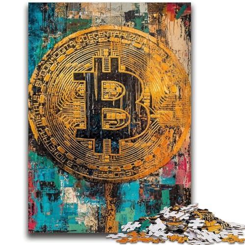 Graffiti-Bitcoin-Puzzles für Erwachsene und Jugendliche, pädagogisches Stressabbau-Spielzeug, ganze Familie, 50x75cm von ZKYUBEK