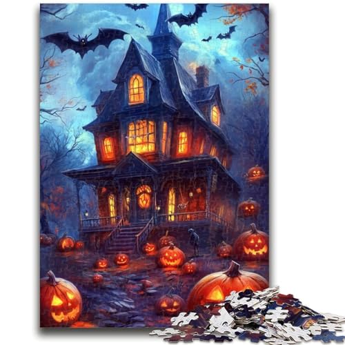 Halloween-Schloss-Puzzle für Erwachsene, 1000-teiliges Puzzle, Spielzeug-Intellektuelles Spiel, Künstlersammlung, Bildende Kunst, 50x75cm Halloween-Schloss-Puzzle für Erwachsene, 1000-teiliges Puzzle, Spielzeug-Intellektuelles Spiel, Künstlersammlung, Bildende Kunst, 50x75cm von ZKYUBEK