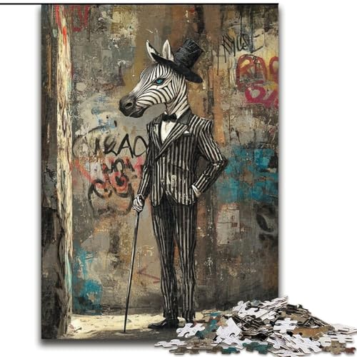 Jigsaw Puzzles Suit Zebra Holzpuzzles 50X75CM Denkspiel, Interaktives Familienspiel, Geeignet für Kinder ab 14 Jahren Jigsaw Puzzles Suit Zebra Holzpuzzles 50X75CM Denkspiel, Interaktives Familienspiel, Geeignet für Kinder ab 14 Jahren von ZKYUBEK
