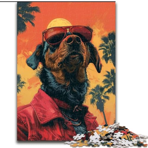 JigsawPuzzle 1000 Teile für Erwachsene, modischer Hund, Holzpuzzle, 26x38cm, Denksportspiel für Teenager JigsawPuzzle 1000 Teile für Erwachsene, modischer Hund, Holzpuzzle, 26x38cm, Denksportspiel für Teenager von ZKYUBEK