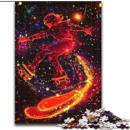 JigsawPuzzle 1000 Teile für Erwachsene Skateboard-Enthusiasten Holzpuzzle 26x38cm Denksportspiel für Teenager von ZKYUBEK