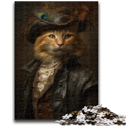 Katze aus Einer aristokratischen Familie, 1000-teiliges Puzzle für Teenager, Mustermontage, Angebot als Geschenk für die ganze Familie, geeignet für und 14, 50x75cm von ZKYUBEK