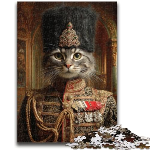 Katze aus Einer aristokratischen Familie, Puzzle für Teenager, 1000 Teile, anspruchsvolles Spiel und Lernspiel für die ganze Familie zum Geburtstag, Weihnachten, 26x38cm von ZKYUBEK