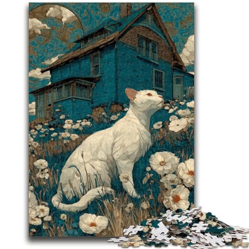 Katzenpuzzle für Teenager, 1000 Teile, Lernspiele, Heimdekoration, Geschenk für die ganze Familie, 26x38cm von ZKYUBEK
