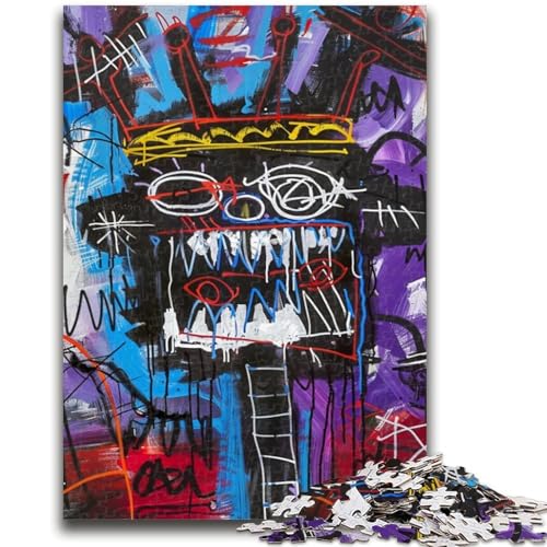 Kinderpuzzle im Basquiat-Stil für Teenager, 1000 Teile, anspruchsvolles Spiel und Lernspiel für die ganze Familie zum Geburtstag, Weihnachten, 26x38cm von ZKYUBEK
