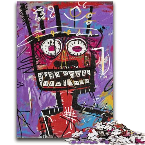 Kinderpuzzle im Basquiat-Stil für Teenager, 1000 Teile, anspruchsvolles Spiel und Lernspiel für die ganze Familie zum Geburtstag, Weihnachten, 50x75cm von ZKYUBEK