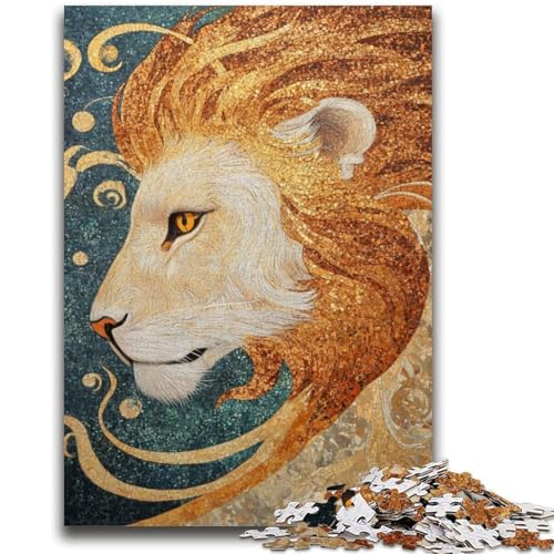 Lion Art 1000-teiliges Puzzle für Teenager, Geschenke, Lernspielzeug, Familienspiele, geeignet für die Schreibtischdekoration, 26x38cm Lion Art 1000-teiliges Puzzle für Teenager, Geschenke, Lernspielzeug, Familienspiele, geeignet für die Schreibtischdekoration, 26x38cm von ZKYUBEK