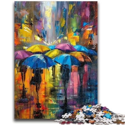 Menschen im Regen-Puzzles für Erwachsene und Jugendliche, pädagogisches Stressabbau-Spielzeug, ganze Familie, 50x75cm Menschen im Regen-Puzzles für Erwachsene und Jugendliche, pädagogisches Stressabbau-Spielzeug, ganze Familie, 50x75cm von ZKYUBEK