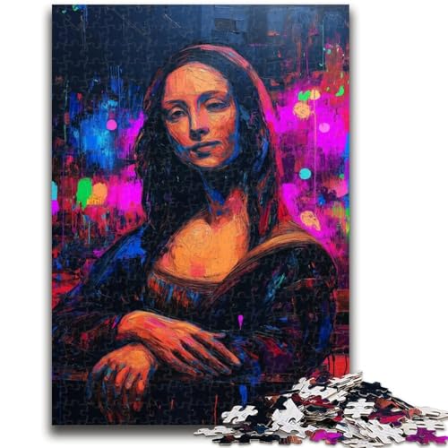 Mona Lisa 1000-teiliges Puzzle für Erwachsene und Jugendliche, anspruchsvolles Spiel und Lernspiel für die ganze Familie zum Geburtstag, Weihnachten, 50x75cm von ZKYUBEK
