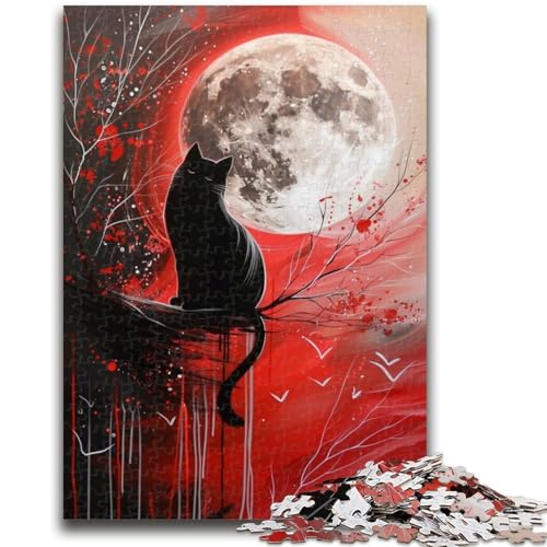 Mond- und Katzenpuzzle für Erwachsene und Jugendliche, geeignet für Kinder ab 14 Jahren. Familienspaß ganze Familie. 26x38cm Mond- und Katzenpuzzle für Erwachsene und Jugendliche, geeignet für Kinder ab 14 Jahren. Familienspaß ganze Familie. 26x38cm von ZKYUBEK