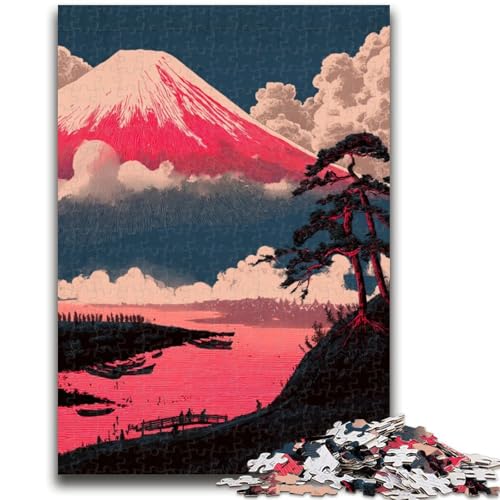 Mount Fuji Puzzle für Teenager 1000 Teile, anspruchsvolles Spiel und Familienspiel Lernspiel für Geburtstag, Weihnachten 50x75cm von ZKYUBEK