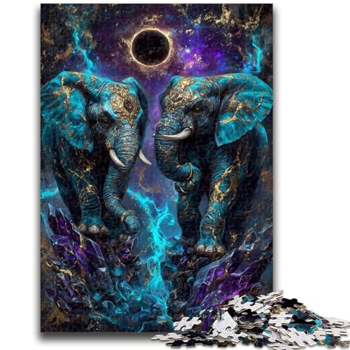 Mysteriöse Elefanten-Puzzles für Erwachsene und Jugendliche, pädagogisches Stressabbau-Spielzeug, ganze Familie, 50x75cm Mysteriöse Elefanten-Puzzles für Erwachsene und Jugendliche, pädagogisches Stressabbau-Spielzeug, ganze Familie, 50x75cm von ZKYUBEK