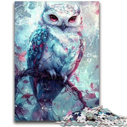 Mysteriöse Eule, 1000 Teile Puzzle für Erwachsene und Jugendliche, anspruchsvolles Spiel und Lernspiel für die ganze Familie zum Geburtstag, Weihnachten, 26x38cm von ZKYUBEK