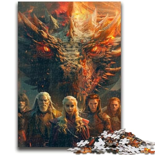 Mysteriöser Fliegender Drache, 1000 Teile, Puzzle für Erwachsene und Jugendliche ab 14 Jahren, Spiel, Wanddekoration, einzigartige Geschenke zum Geburtstag und zu Weihnachten, 26x38cm von ZKYUBEK