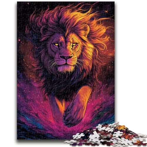 Mysteriöser Löwe, 1000 Teile Puzzle für Erwachsene und Jugendliche, anspruchsvolles Spiel und Lernspiel für die ganze Familie zum Geburtstag, Weihnachten, 26x38cm von ZKYUBEK