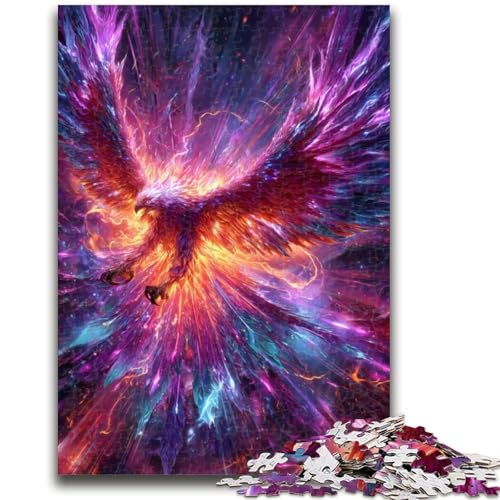 Mysteriöses Phönix-Puzzle für Teenager, 1000 Teile, anspruchsvolles Spiel und Lernspiel für die ganze Familie zum Geburtstag, Weihnachten, 50x75cm von ZKYUBEK