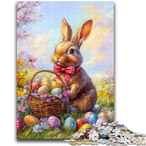 Osterhasen-Puzzle für Teenager, 1000 Teile, anspruchsvolles Spiel und Lernspiel für die ganze Familie zum Geburtstag, Weihnachten, 50x75cm von ZKYUBEK