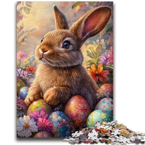 Osterhasen-Puzzles für Erwachsene und Teenager, 1000-teiliges Puzzle, anspruchsvolles Spiel und Familienspiel, Geburtstagsgeschenk, Geschenke, Wandkunst, 26x38cm von ZKYUBEK
