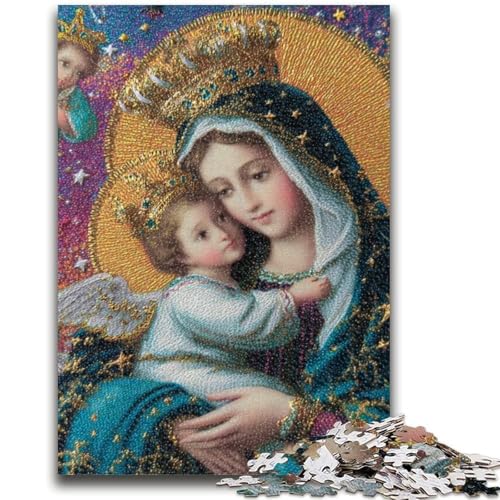 Porträt von Maria, der Mutter, Puzzle für Teenager, 1000 Teile, anspruchsvolles Spiel und Lernspiel für die ganze Familie zum Geburtstag, Weihnachten, 50x75cm von ZKYUBEK
