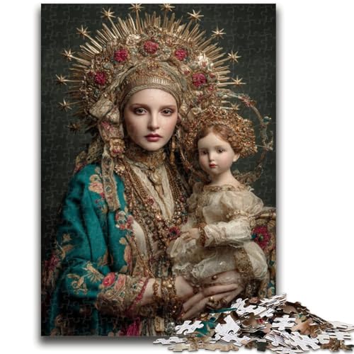 Porträt von Maria, der Mutter, Puzzle für Teenager, 1000 Teile, anspruchsvolles Spiel und Lernspiel für die ganze Familie zum Geburtstag, Weihnachten, 50x75cm von ZKYUBEK
