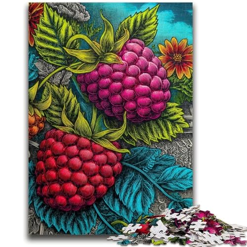 Prächtige Himbeer-Puzzles für Erwachsene, 1000 Teile, Spielzeug, intellektuelles Spiel, Künstlersammlung, Bildende Kunst, 50x75cm von ZKYUBEK