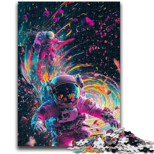 Psychedelisches Astronauten-Puzzle für Teenager, 1000 Teile, anspruchsvolles Spiel und Lernspiel für die ganze Familie zum Geburtstag, Weihnachten, 50x75cm von ZKYUBEK