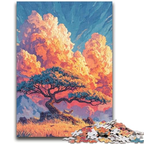 Puzzle „Baum des Lebens“, 1000 Teile, anspruchsvolles Spiel und Familienspiel mit passendem Poster und Quizblatt, 26x38cm von ZKYUBEK