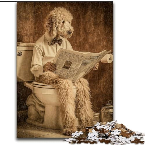 Puzzle „Hund auf der Toilette“, Holzpuzzle, 26x38cm, anspruchsvolles Denkspiel, Familienaktivität, Heimdekoration Puzzle „Hund auf der Toilette“, Holzpuzzle, 26x38cm, anspruchsvolles Denkspiel, Familienaktivität, Heimdekoration von ZKYUBEK