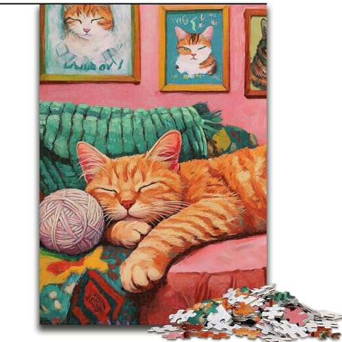 Puzzle „Katze spielt mit Wollknäuel“, Holzpuzzle, 26x38cm, anspruchsvolles Denkspiel, Familienaktivität, Heimdekoration Puzzle „Katze spielt mit Wollknäuel“, Holzpuzzle, 26x38cm, anspruchsvolles Denkspiel, Familienaktivität, Heimdekoration von ZKYUBEK