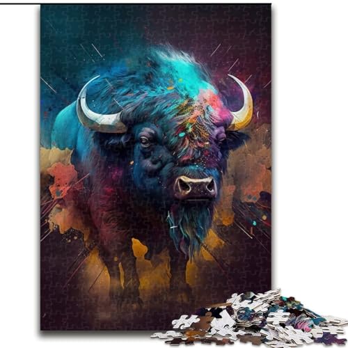 Puzzle 1000 Teile, Buffalo-Holzpuzzle für Erwachsene, Größe 50x75cm, perfekt für Halloween, Weihnachten, Geburtstagsgeschenk Puzzle 1000 Teile, Buffalo-Holzpuzzle für Erwachsene, Größe 50x75cm, perfekt für Halloween, Weihnachten, Geburtstagsgeschenk von ZKYUBEK