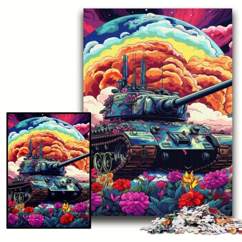 Puzzle 1000 Teile, Bunter Kunstpanzer, Holzpuzzle für Erwachsene, 50x75cm, Herausforderndes Denkspiel für Teenager, Familienspaß, interaktives Spiel Puzzle 1000 Teile, Bunter Kunstpanzer, Holzpuzzle für Erwachsene, 50x75cm, Herausforderndes Denkspiel für Teenager, Familienspaß, interaktives Spiel von ZKYUBEK