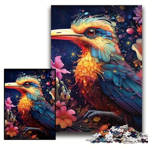 Puzzle 1000 Teile, Bunter Kunstvogel, Unmögliches Puzzle für Erwachsene, 26x38cm, Geburtstagsgeschenkidee, herausforderndes Denkspiel Puzzle 1000 Teile, Bunter Kunstvogel, Unmögliches Puzzle für Erwachsene, 26x38cm, Geburtstagsgeschenkidee, herausforderndes Denkspiel von ZKYUBEK