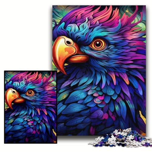 Puzzle 1000 Teile, Bunter Papagei, Unmögliches Puzzle für Erwachsene, 50x75cm, Geburtstagsgeschenkidee, Herausforderndes Denkspiel Puzzle 1000 Teile, Bunter Papagei, Unmögliches Puzzle für Erwachsene, 50x75cm, Geburtstagsgeschenkidee, Herausforderndes Denkspiel von ZKYUBEK