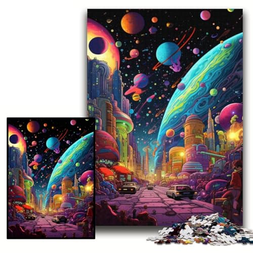 Puzzle 1000 Teile, Bunter Planet, Unmögliches Puzzle für Erwachsene, 26x38cm, Geburtstagsgeschenkidee, herausforderndes Denkspiel Puzzle 1000 Teile, Bunter Planet, Unmögliches Puzzle für Erwachsene, 26x38cm, Geburtstagsgeschenkidee, herausforderndes Denkspiel von ZKYUBEK