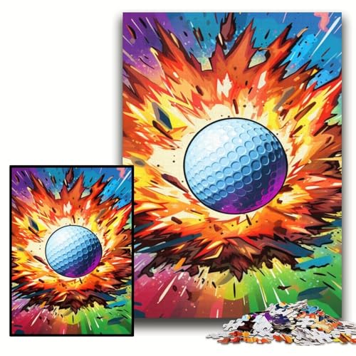Puzzle 1000 Teile, Buntes Golf-Unmögliches Puzzle für Erwachsene, 50x75cm, Geburtstagsgeschenkidee, herausforderndes Denkspiel Puzzle 1000 Teile, Buntes Golf-Unmögliches Puzzle für Erwachsene, 50x75cm, Geburtstagsgeschenkidee, herausforderndes Denkspiel von ZKYUBEK