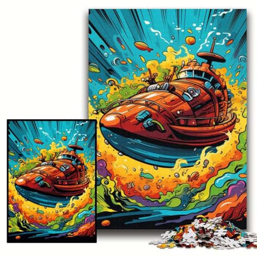 Puzzle 1000 Teile, Buntes U-Boot, Holzpuzzle für Erwachsene, 50x75cm, Herausforderndes Denkspiel für Teenager, Familienspaß, interaktives Spiel Puzzle 1000 Teile, Buntes U-Boot, Holzpuzzle für Erwachsene, 50x75cm, Herausforderndes Denkspiel für Teenager, Familienspaß, interaktives Spiel von ZKYUBEK